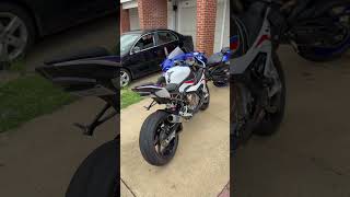 My S1000RR and Yamaha R9 both with Arrow Titanium full exhaust 🔥💙