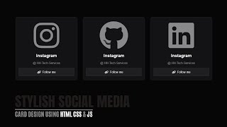 🔷 Social Media Card using HTML, CSS & JavaScript | Free Source Code