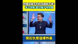 對國民黨不利的民調就不準？李正皓虧：藍白腦子真的有問題｜三立新聞網 SETN.com