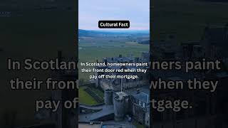In Scotland, homeowners paint their front door red when... #facts #culturalfacts #scotland