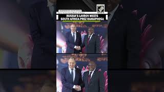 Russian Foreign Minister Sergei Lavrov meets South African President Cyril Ramaphosa in Johannesburg