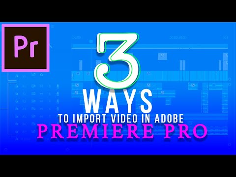 How to import footage in Adobe Premiere Pro 2020