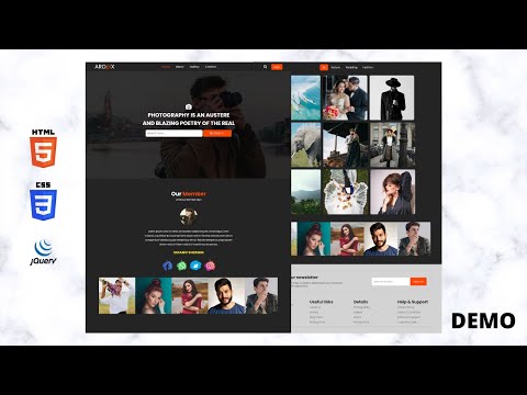 DEMO—Complete Website using HTML CSS & jQuery  | THE WEB-FIX