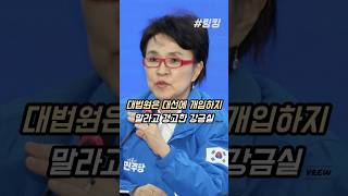 #대법원은 #대선에 #개입하지 #말라 #발언한 #강금실 #위원장