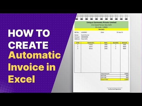 How to create fully automatic invoice in excel | Excel में Invoice कैसे बनाएं | Learning shots