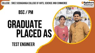 Student Placement Story as Content TEST ENGINEER | QSpiders | Rajajinagar