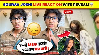 OMG!🤯 Sourav Joshi LIVE REACT On His Wife Face Reveal 😱| Sourav Joshi Instagram Live Today | Sourav