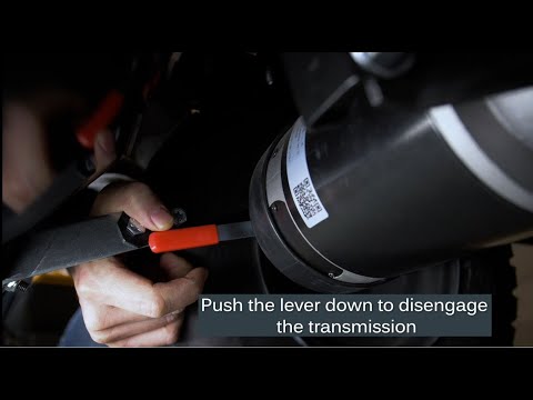 How to disengage the transmission on your STIGA electric tractor