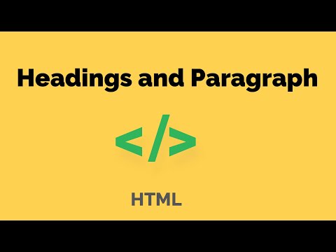 HTML Heading and Paragraphs | Learn HTML | Web Development
