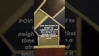 #diycraft #diyprojects #diyneighborswall #paintjob #motivation #makeitwork #shapes #paintwork #viral