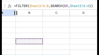 Search Bar in Google Sheets