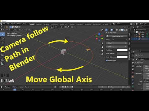 Camera follow Curve path in blender 2.9 | Cmera follow curve path