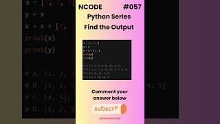 NCODE #057  | Find the Output | Comment your Answer Below | #coding #pythondaily #python #mcqsquiz