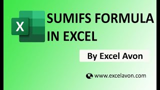 How to use SUMIFs formula in excel | Excel Avon