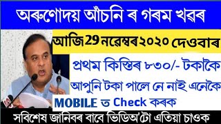 Arunodoi Scheme 29/11/2020 | Arunodoi scheme TODAY | Orunodoi Schem New Update | #Arunodoi_scheme