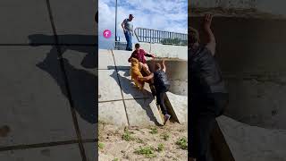 Kindness 🐶 Dog Rescue on a Steep Slope #kindness #dogrescue #shorts
