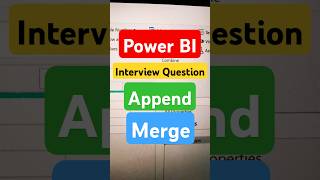Append vs Merge Power BI | Power BI Interview Questions | Power BI Shorts