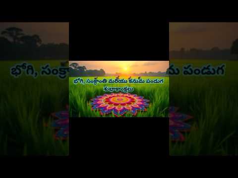 భోగి, సంక్రాంతి మరియు కనుమ పండుగ శుభాకాంక్షలు 🌾☘️🔥