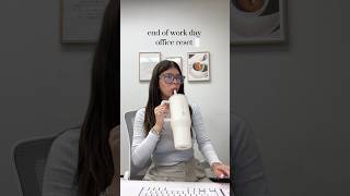 ASMR office clean & reset after work 🤍 #aesthetic #cleaning