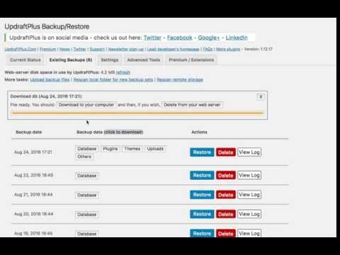 How to Download your WordPress Site to Your Computer Using the UpdraftPlus WordPress Backup Plugin