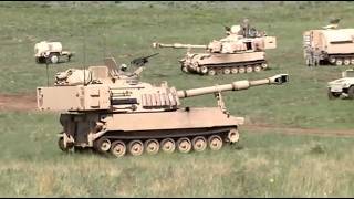 Cannon Crewmembers Conduct Artillery Live Fire Exercise at Fort Carson, Colorado