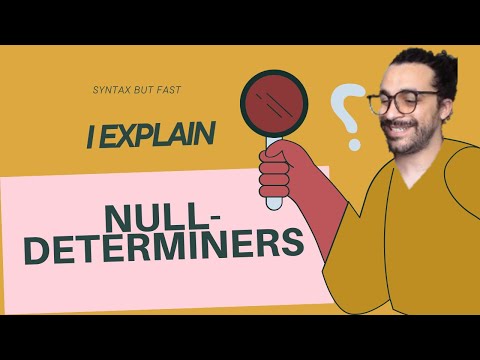 Syntax but Fast: Null Constituents - Null Determiners