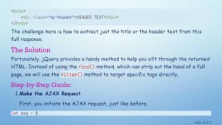 How to Extract Inner HTML Values from AJAX Response in jQuery