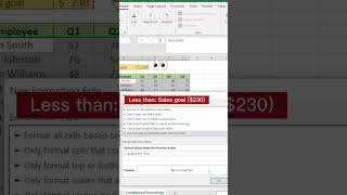 Transform Excel Data with Conditional Formatting #shorts