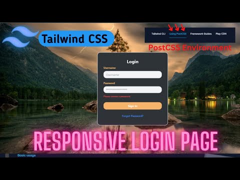 How To Create Login Page Using Tailwind CSS | Create a beautiful login form using Tailwind CSS