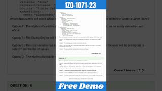 1Z0-1071-23 Certification Exam Dumps - Up-to-date and Free