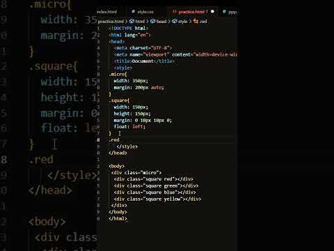 How to make Microsoft Logo using html css #youtubeshort #css #html