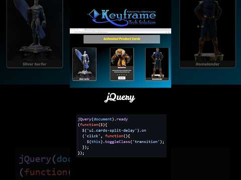 Enhance Your Website with Animated Product Cards | HTML, CSS & jQuery