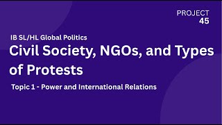 Civil Society, NGOs & Types of Protests (Topic 1) - [IB HL/SL Global Politics 2025]