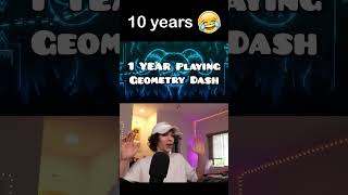 1 Minute vs 10 Years Playing Geometry Dash!