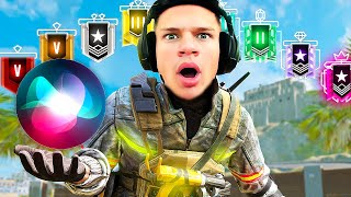 Siri Picks My Operator vs EVERY Rank... (Rainbow Six Siege)