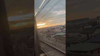 WOW❣️電車の車窓から🤗思わず撮影　#京王相模原線 #夕空 #music