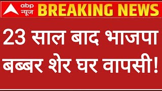 23 साल बाद भाजपा में बब्बर शेर की घर वापसी / भाजपा में दौड़ी खुशी की लहर / शाम 6:30 बजे खबर.!