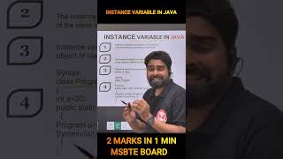 INSTANCE VARIABLE IN JAVA | RAJAN SIR | JAVA DIPLOMA SEM-2