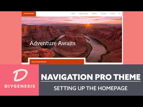 Navigation Pro Theme StudioPress 2020 - How To Setup Homepage Tutorial