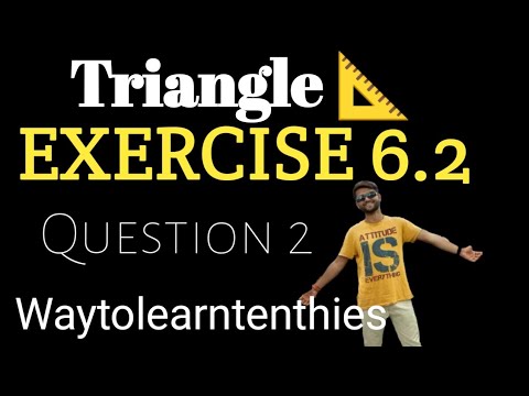 Triangle #Exercise6.2 #question2 #class10maths #triangleclass10 #waytolearntenthies #viveksharma