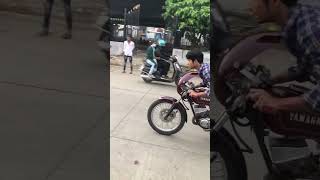 yanaha Rx100 Drag race Lounch #rx100 #exhaustsound #chamber #yamaha #bikelover
