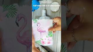 DIY Decoupage Bottle | How To Decoupage | Decoupage Tutorial #decoupage  #bottleart #shorts