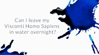 Can I Leave My Visconti Homo Sapiens In Water Overnight? - Q&A Slices