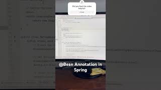 @Bean Annotation in Spring | 1 Minute Java Guides #javaguides