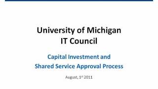 Annual IT Capital Investment Process
