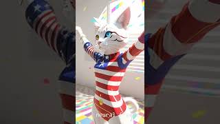 Happy 4th of July #aicat7 #independenceday #happy4thofjuly  #cat #cutewhitecat #catcute