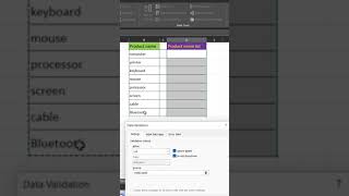 how to make drop down list #microsoftexcel #excel