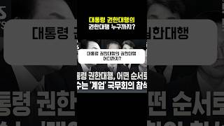 대통령 권한대행은 누구까지? 최후에는 9급 공무원도?