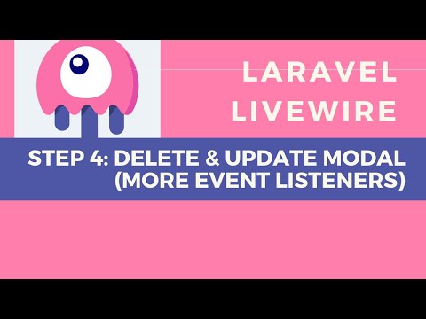Laravel Livewire Tutorial: Delete and Update Modal - More Event Listeners (part 4)