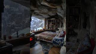 #shortvideo #relax #peacefulspace #calm #peacefulhome #tinyspace #airbnb #tinyroom #bedroom #snow